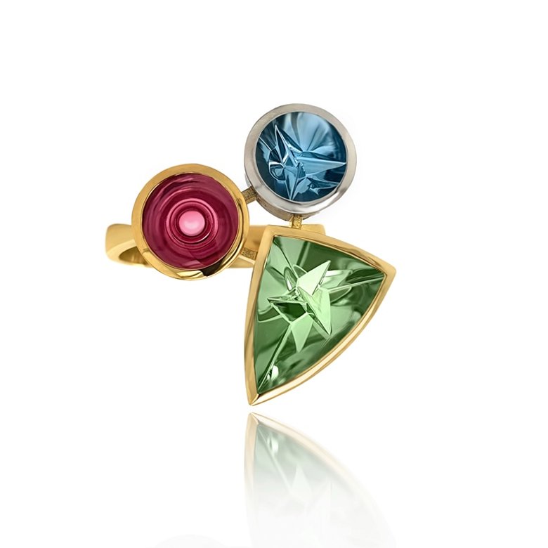 Foto: Ring Vibrant Turmaline, Aquamarin